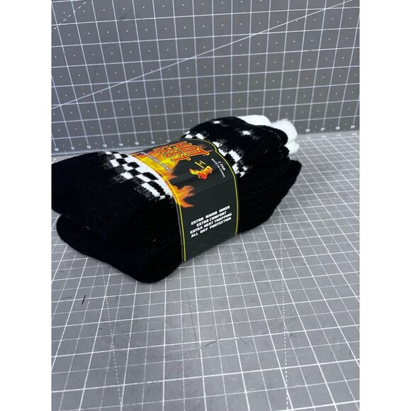 New in Package Men's Hot Feet Heavy Thermal Socks 2 Pair Size 6-12.5 NWT - Picture 2 of 3